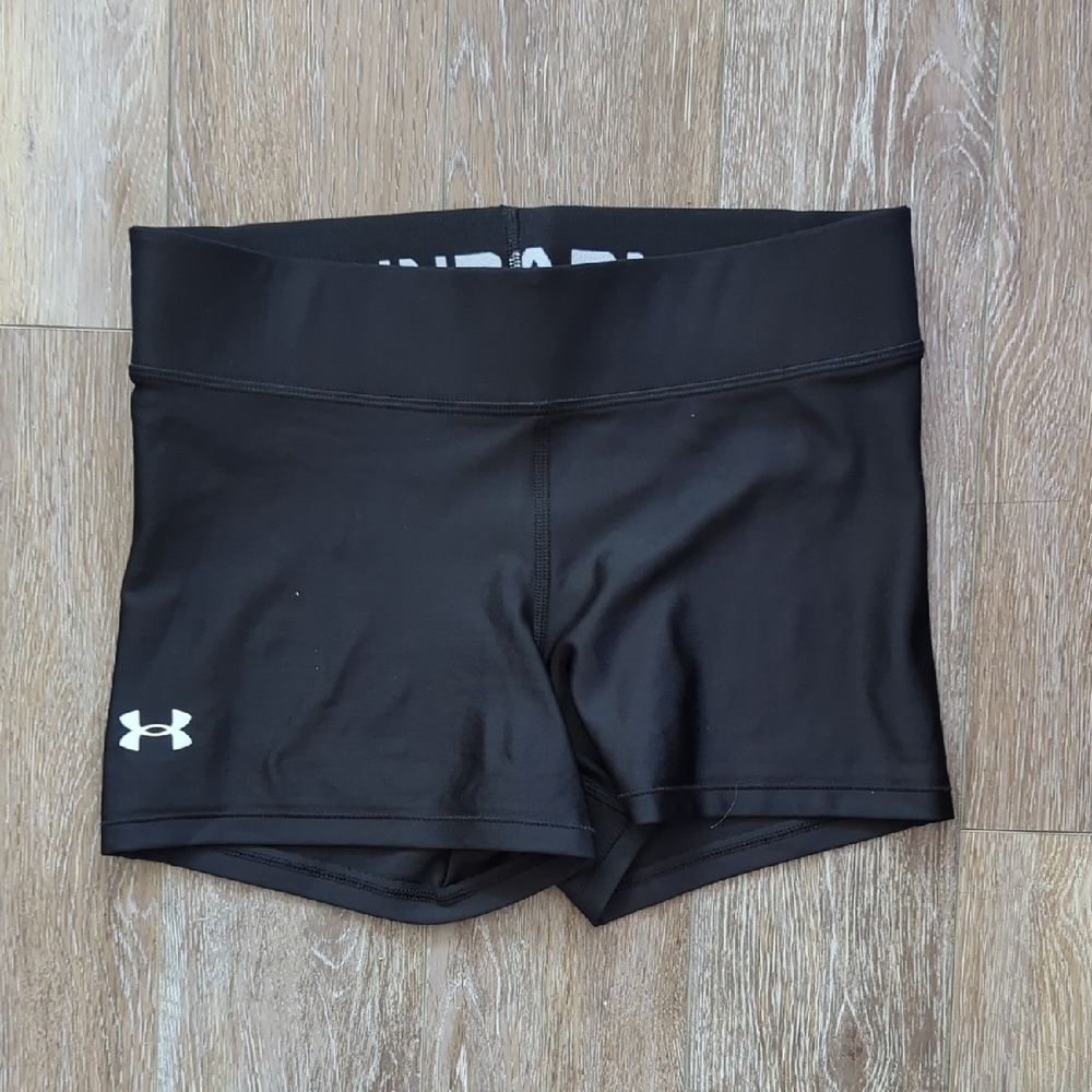 Under Armour Black Athletic Shorts Moisture-Wicking Compression